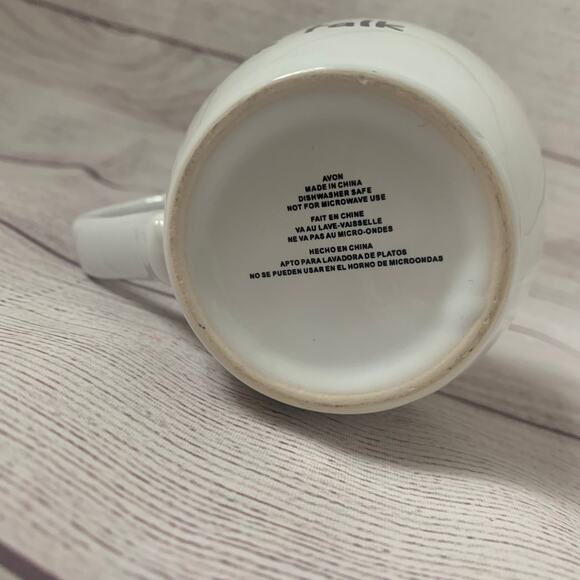 White Coffee Mug with Interaction Levels SHHHHH to OK TALK by Avon - Picture 6 of 7